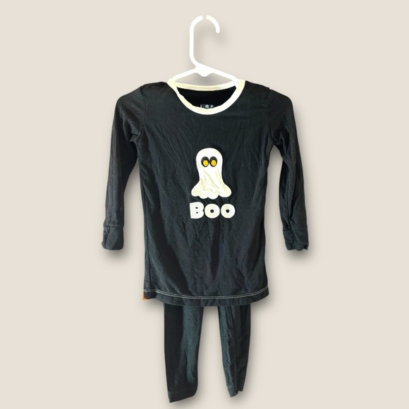 Kickee Pants 3T Halloween Ghost Black SSS & Matching Long Pants. EUC! - Picture 2 of 8